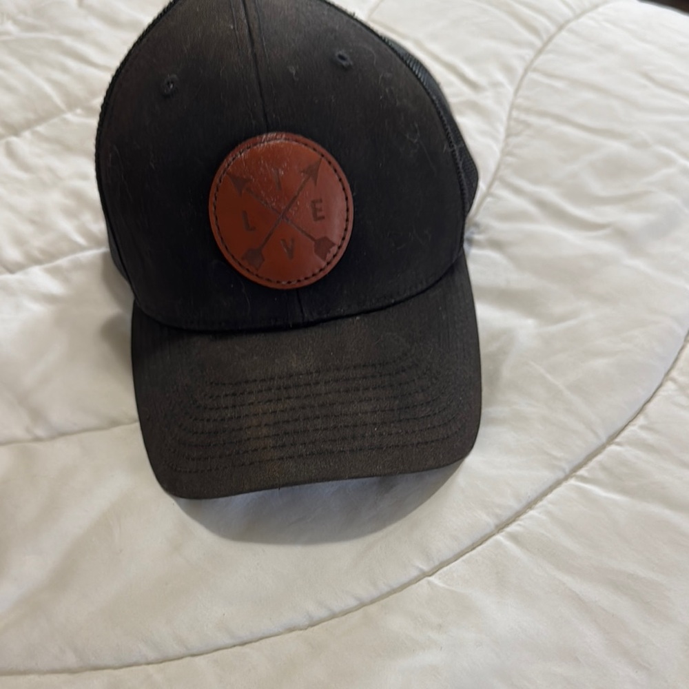Black Baseball Cap With Brown Patch - image 2